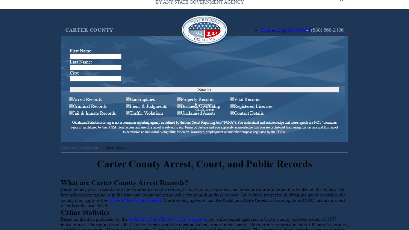 Carter County Arrest, Court, and Public Records